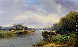James Webb Famous Paintings - On the Thames